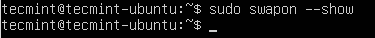 Check Swap Space in Ubuntu