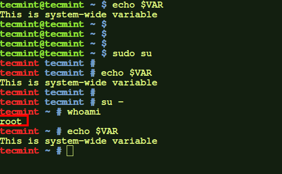 Check System Wide Variables