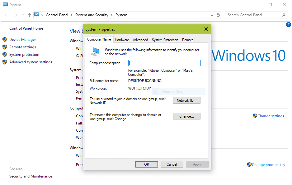 Check Windows WorkGroup