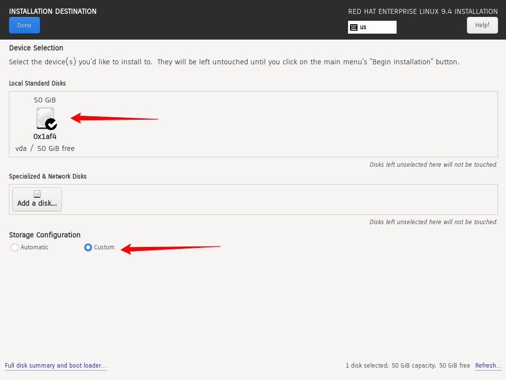 Choose RHEL Installation Disk