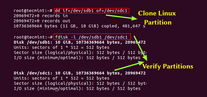 Clone Linux Partitions