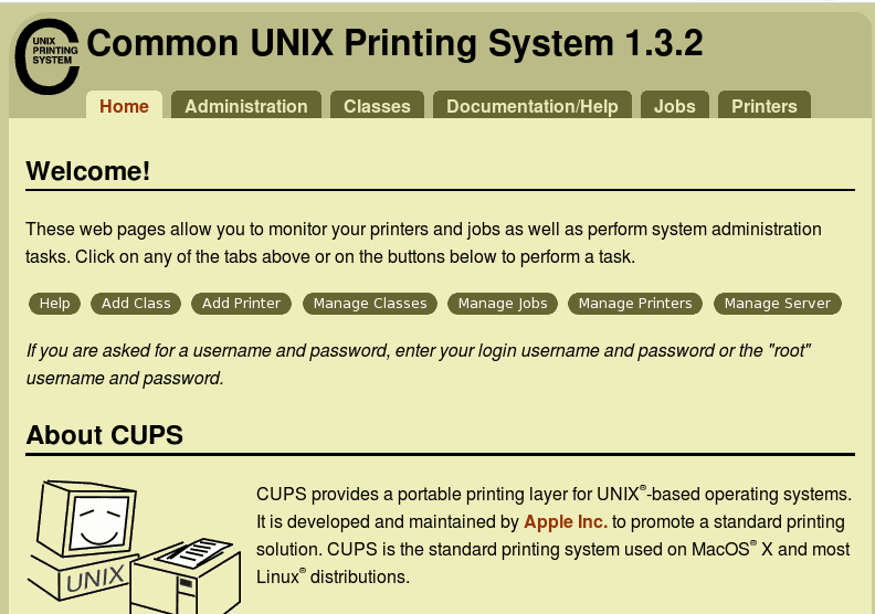 Common Unix Printing System