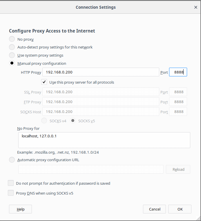 Configure Client to Use Squid Proxy