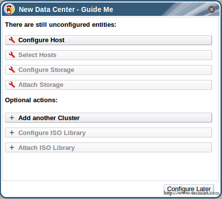 Configure Cluster Later