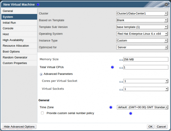 Configure Memory CPU