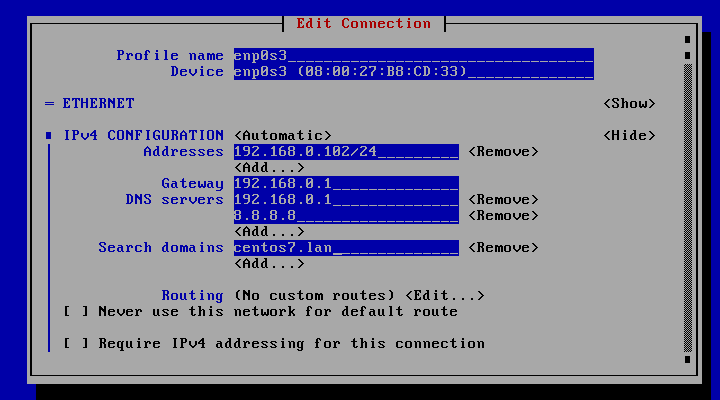 Configure Network Interface