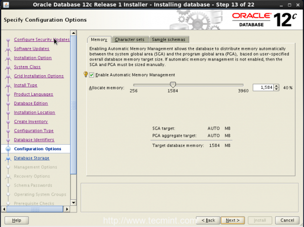 Oracle Configuration Options