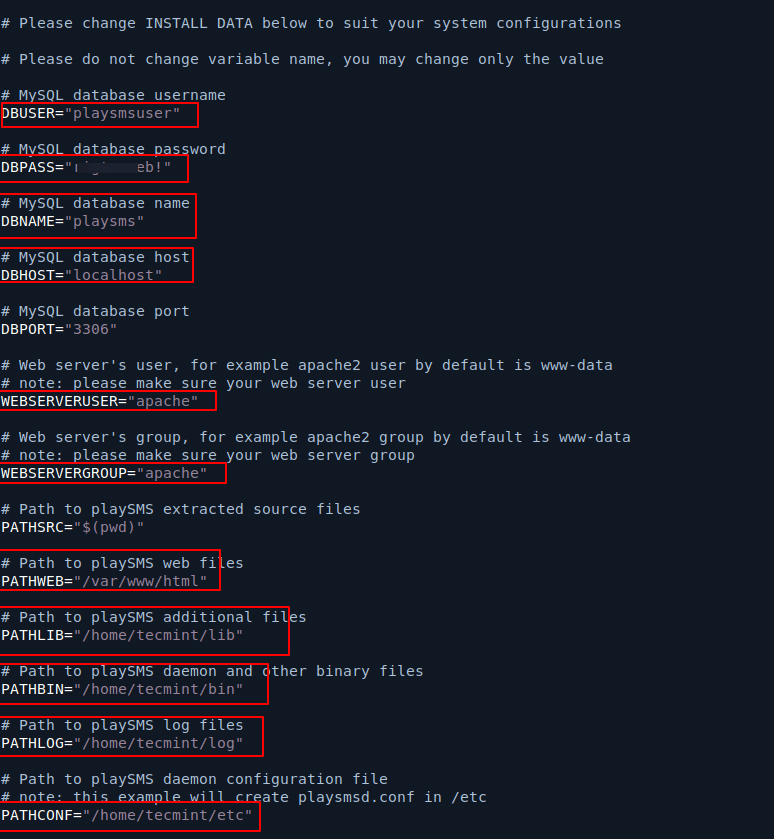 Configure playSMS Settings