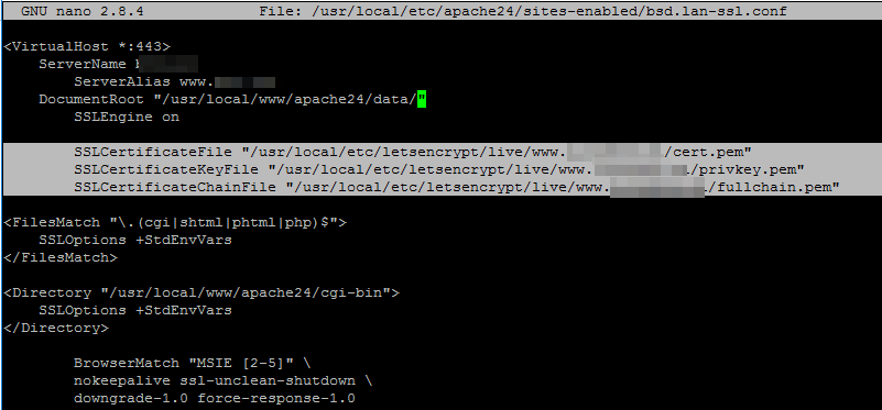 Configure SSL Certificate for Domain