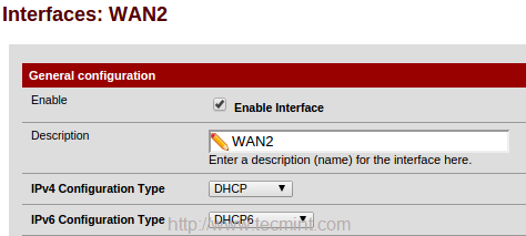 Configure WAN2 Interface