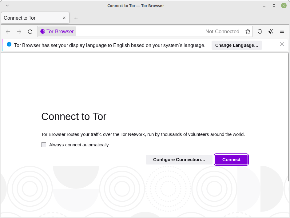 Connect Tor Network