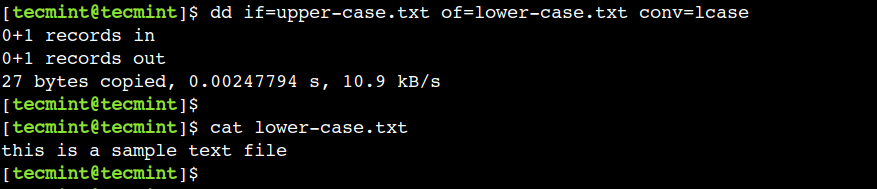 Convert Text to Lowercase in Linux