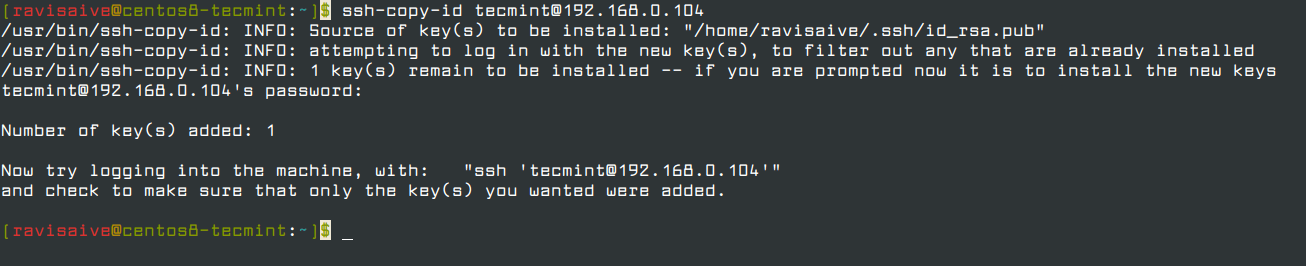 Copy SSH Key to Remote Linux