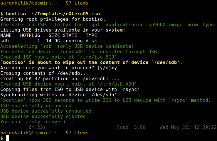 Create Bootable USB in Linux Terminal