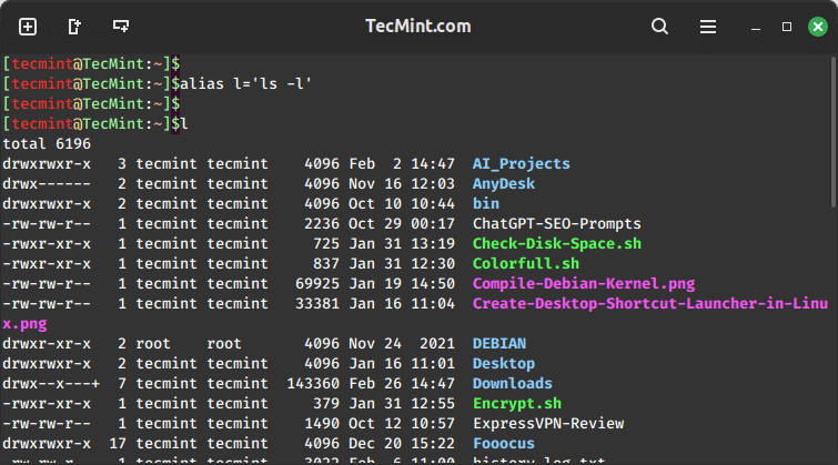 Create Command Alias in Linux