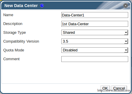 Create New Data Center