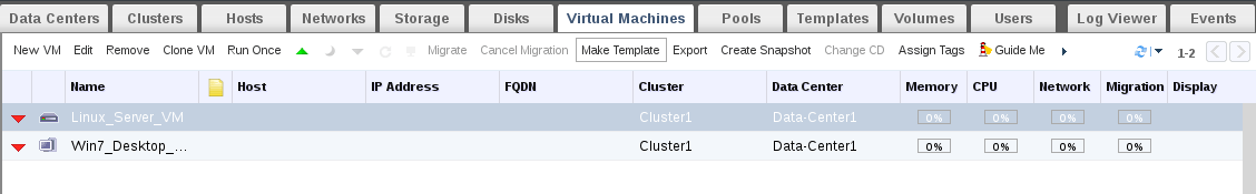 Create New VM Template