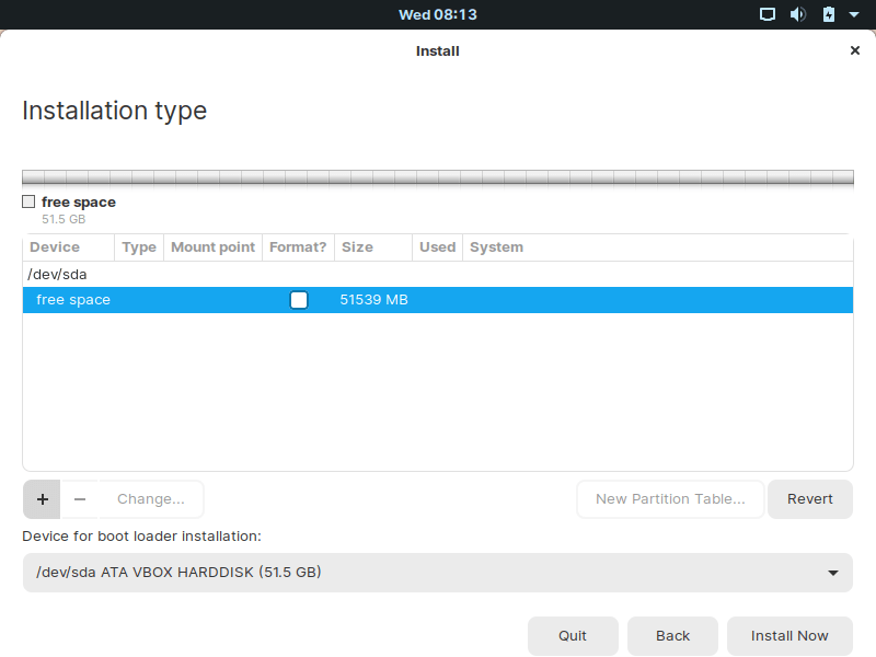 Create Partitions for Zorin