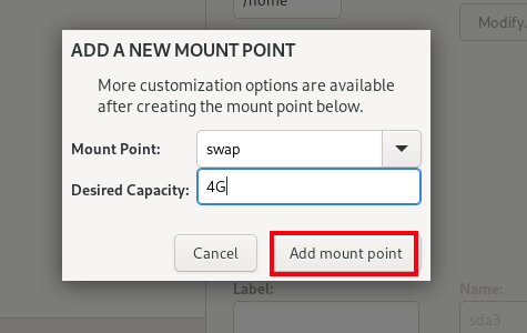 Create Swap Partition