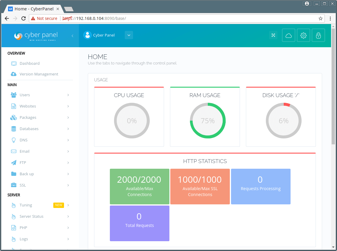 Cyber Panel Dashboard