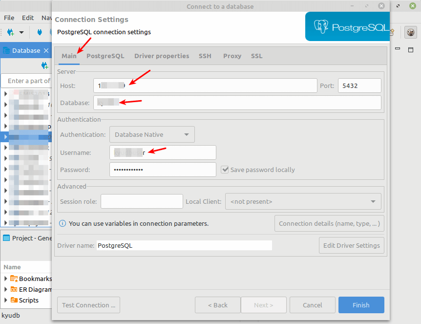 Database Connection Settings