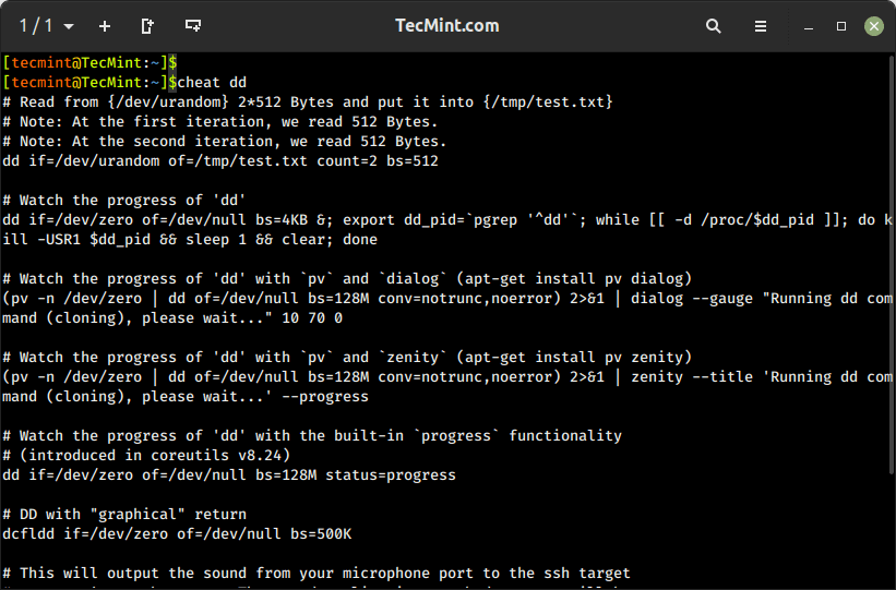 dd Command Usage with Examples