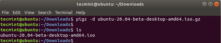 Decompress Files in Linux