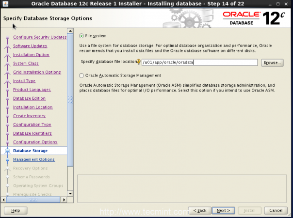 Define Database Storage