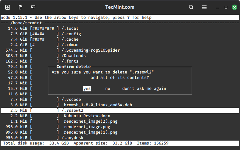 Delete Files in Linux