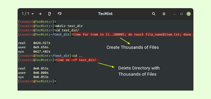 Delete Large Directory in Linux