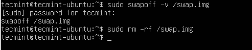 Delete Swap File in Ubuntu