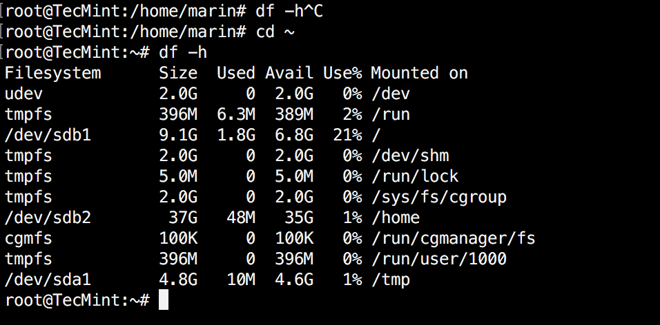 Disk Partition Table Before