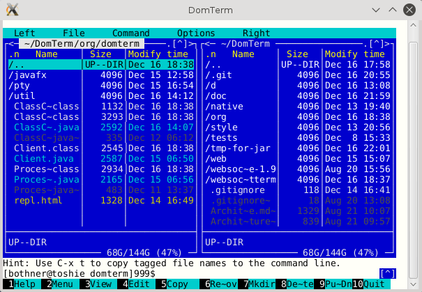 Domterm Terminal for Linux