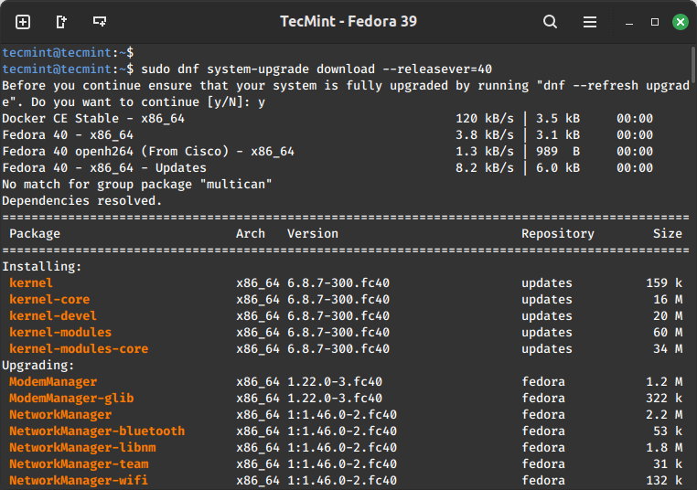 Download Fedora 40 Release Packages