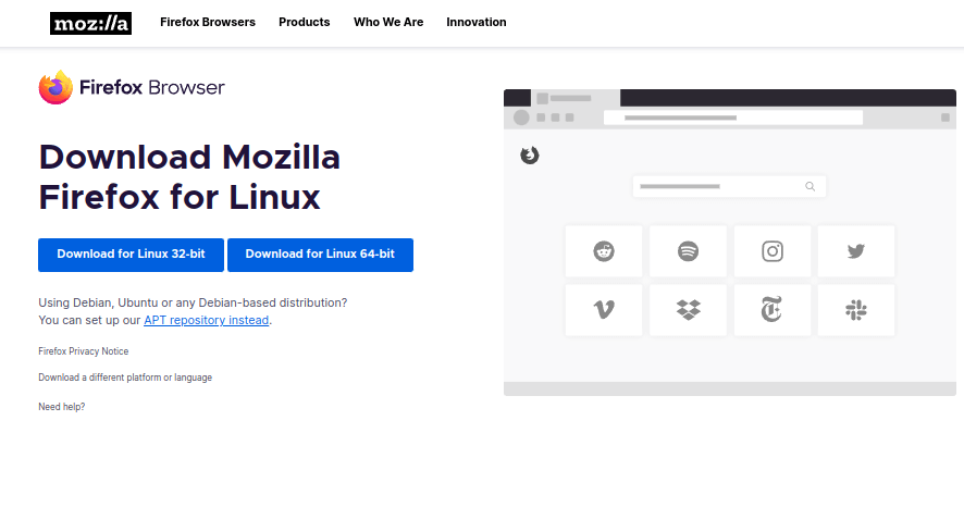 Download Firefox for Linux