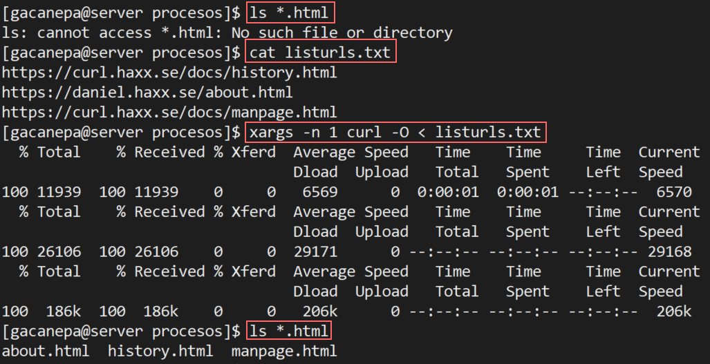 Download Multiple Files with Curl