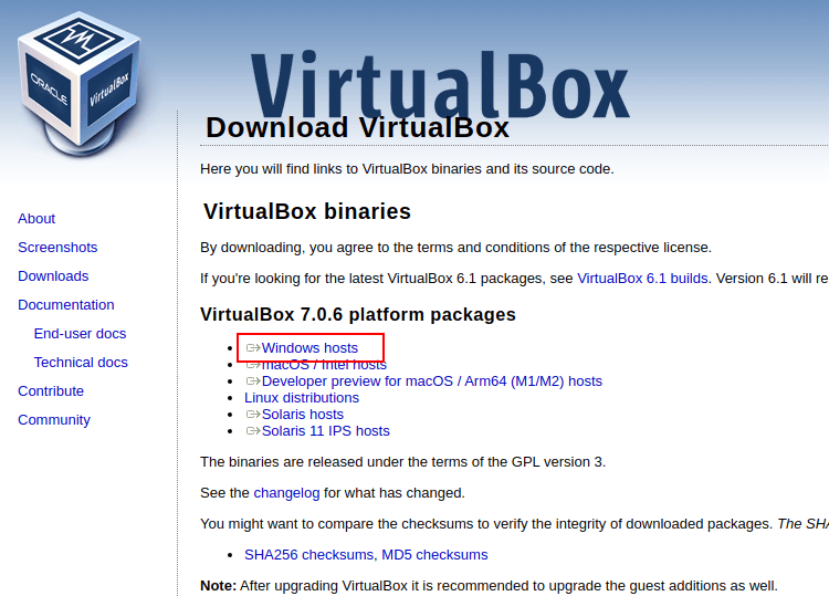 Download VirtualBox for Windows