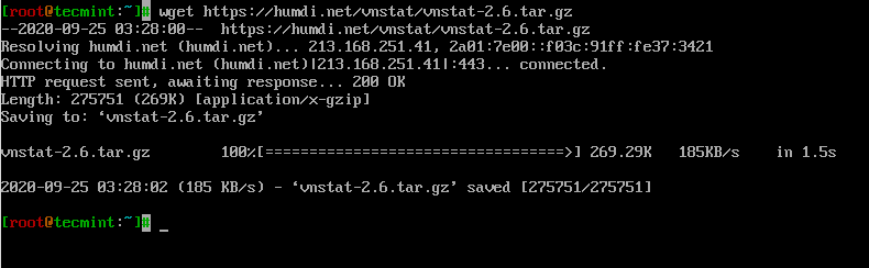 Download VnStat in CentOS