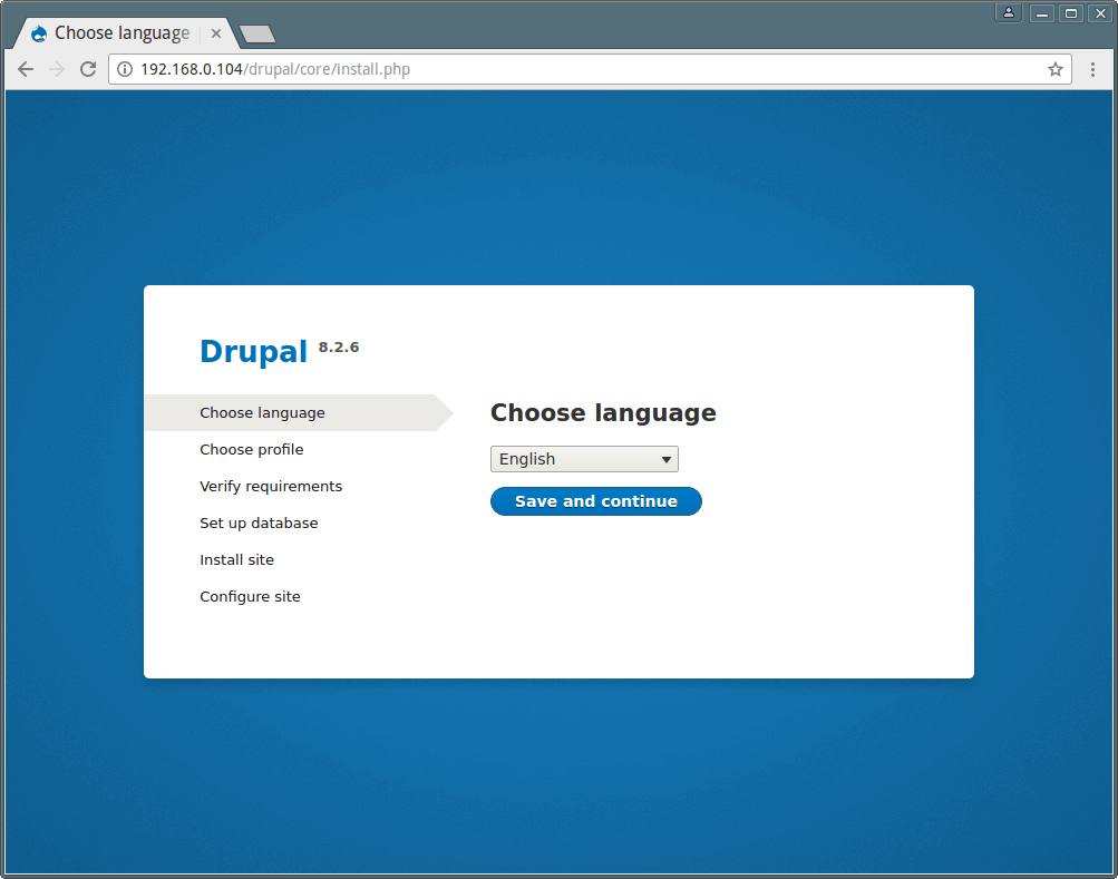 Drupal Installation Language