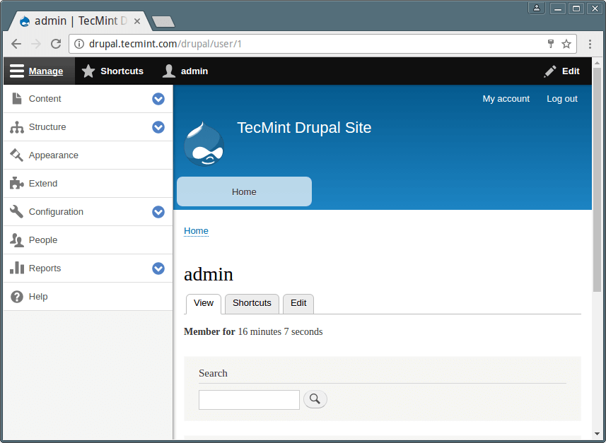 Drupal Site Dashboard