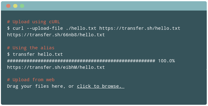 Transfer.sh - Easy File Sharing in Linux Terminal