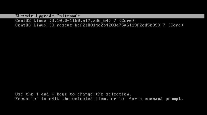 Elevate Upgrade Initramfs