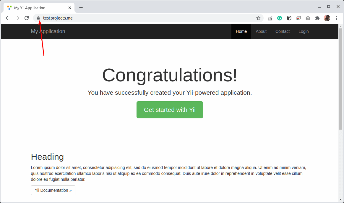 Yii Application Running on HTTPS