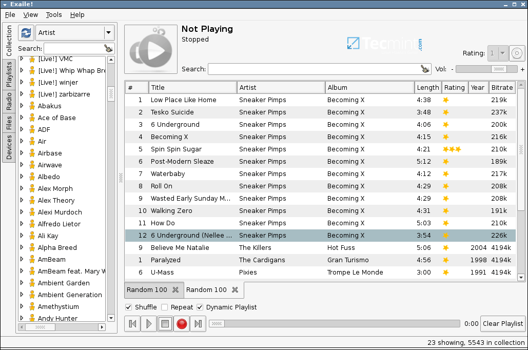 Exaile Music Player