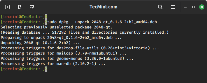 Extract Contents of Deb Package