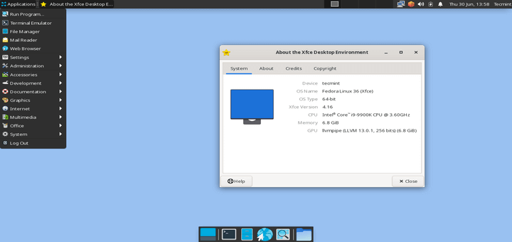 Fedora XFCE Installation