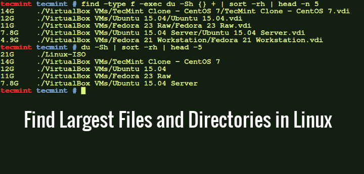 Find Largest Files and Directories Size in Linux