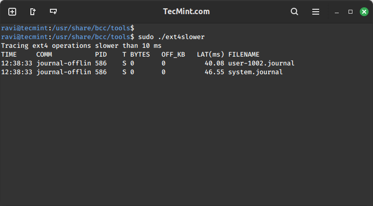 Find Slower Ext4 Operations