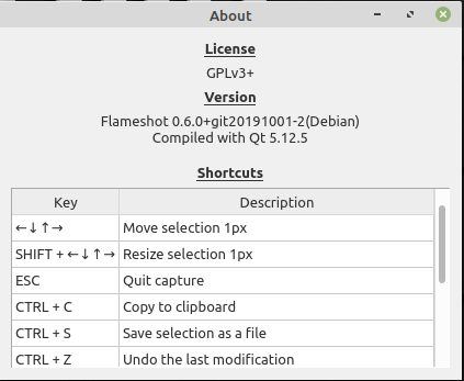 Flameshot Shortcut Keys