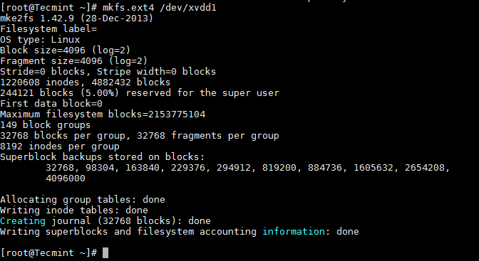 Format Linux Partition